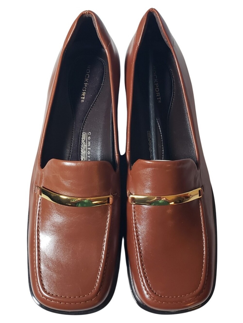 Rockport Santana Bit Slip-on Leather Loafer Comfort Athletic Level Square Toe 8